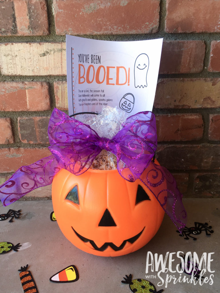 Boo Basket Ideas with Printable | Awesome with Sprinkles