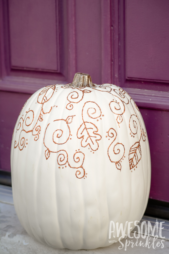 Faux Fabulous No-Carve Pumpkin Decor Craft | Awesome with Sprinkles