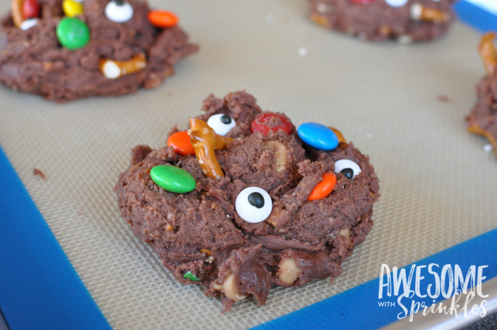 Chocolate, PB and Pretzel Monster Mashup Cookies by Awesome with Sprinkles