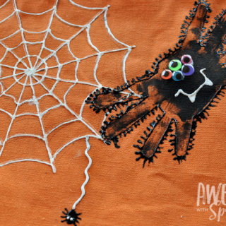 Handprint Spider Trick-or-Treat Bags Kids Craft