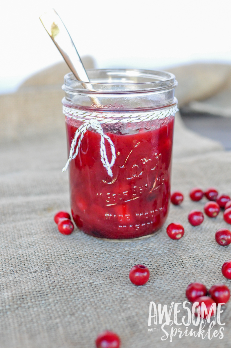 Homemade Apple Cranberry Sauce | Awesome with Sprinkles