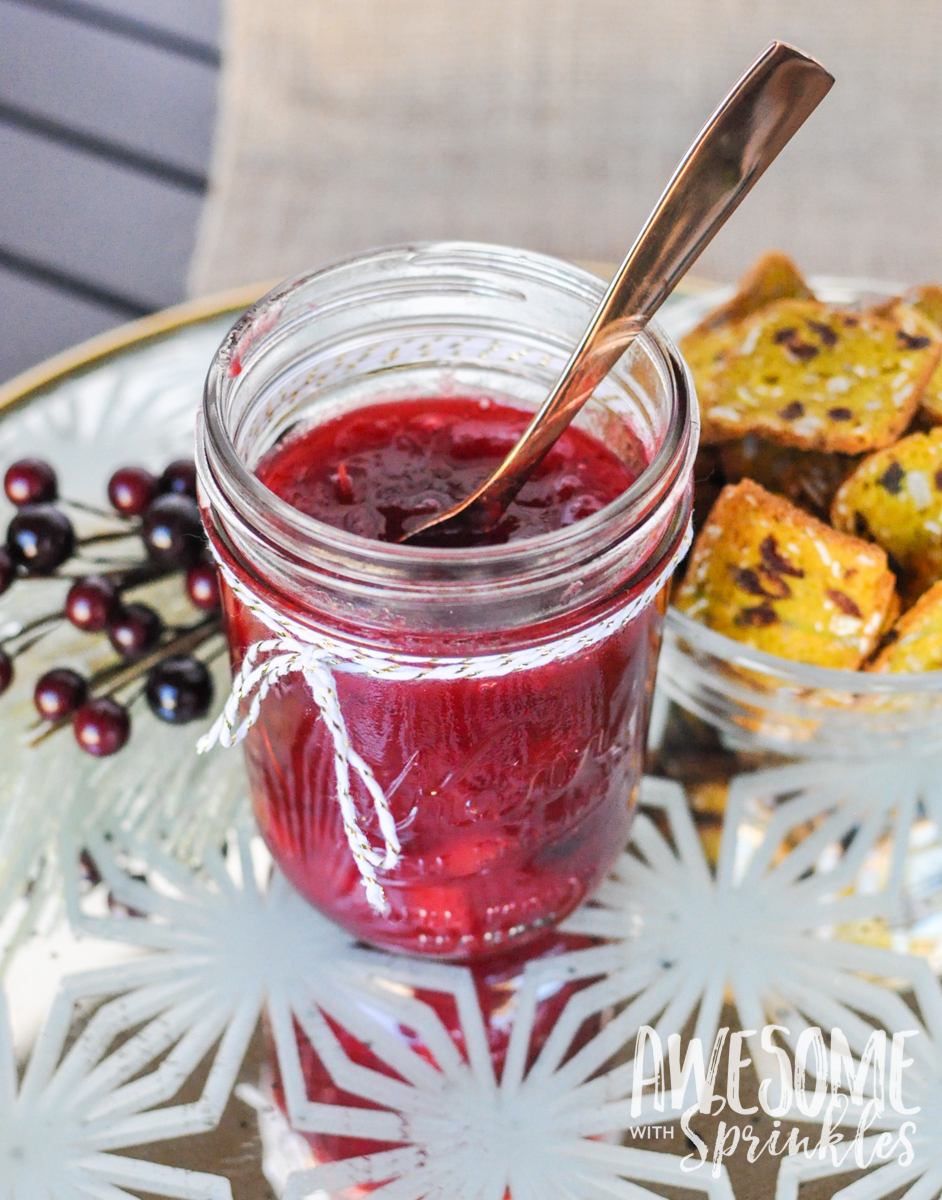 Homemade Apple Cranberry Sauce | Awesome with Sprinkles