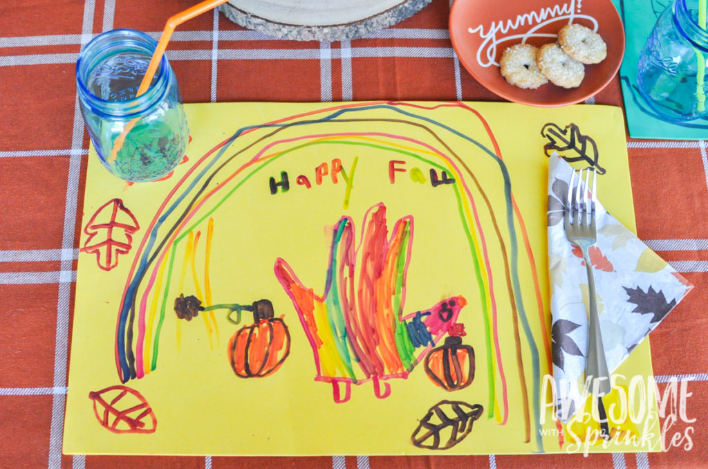 Thanksgiving Placemat Kids Craft | Awesome with Sprinkles