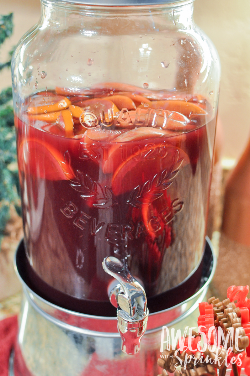 Merry & Bright Mulled Cider Sangria | Awesome with Sprinkles