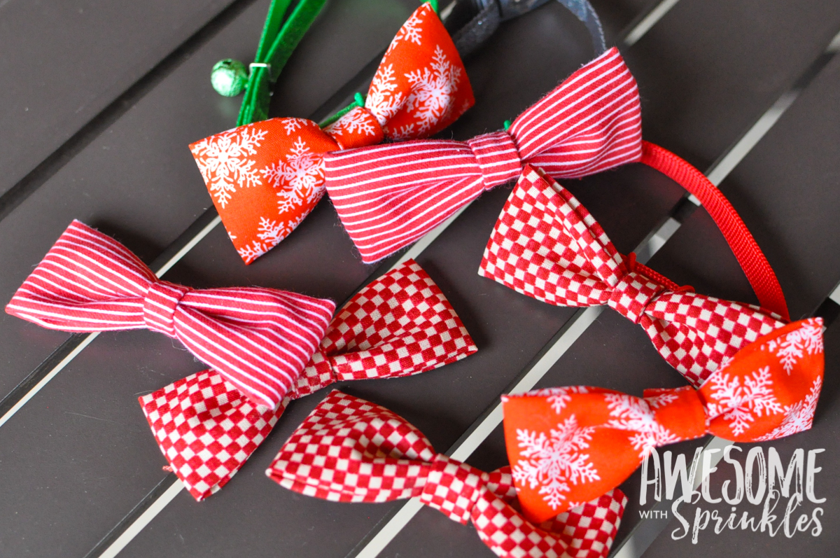 NoSew Pet Collar Bow Ties Awesome with Sprinkles