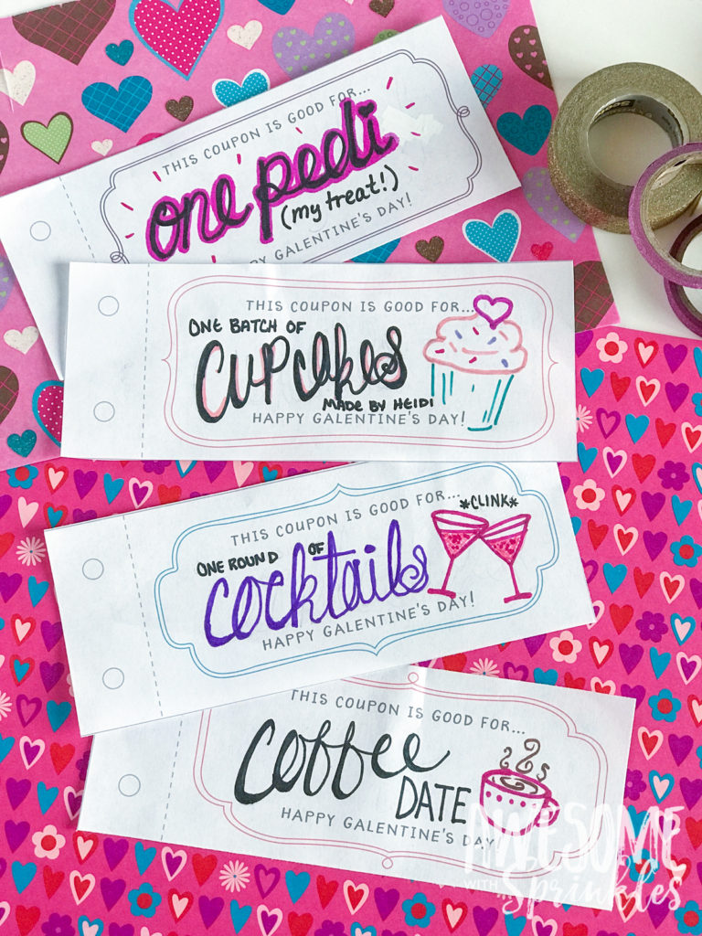 DIY Galentine's Day Coupons || Awesome with Sprinkles