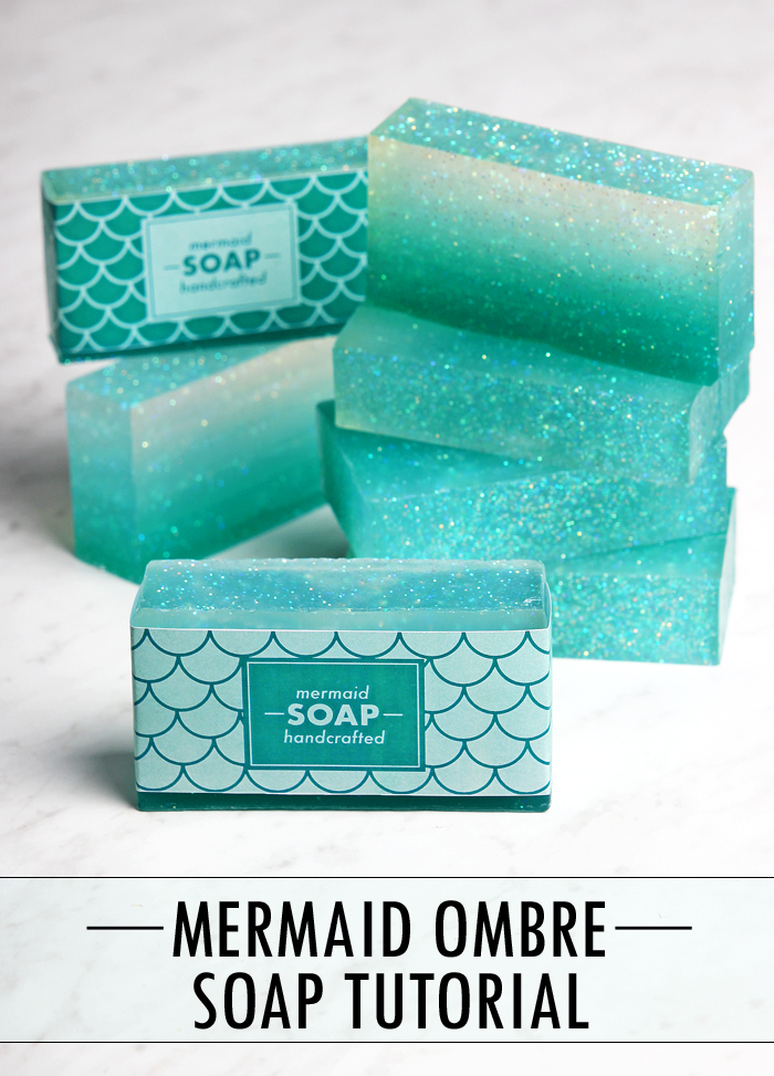 Mermaid Ombre Soap from DIY Galentine's Day Gift Ideas Round Up || Awesome with Sprinkles