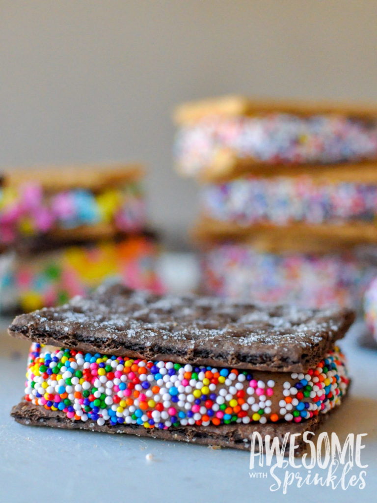 Frozen Frosting Sandwich Cookies | Awesome with Sprinkles