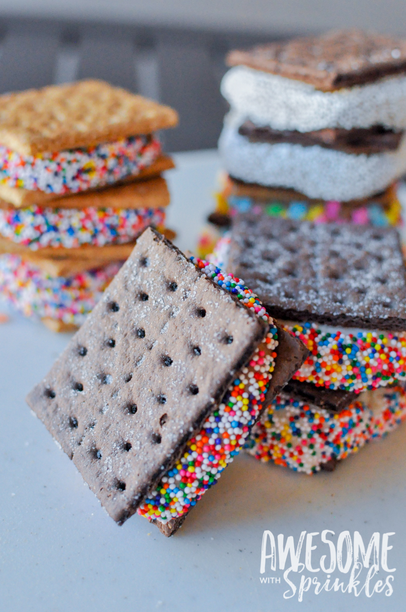 Frozen Frosting Sandwich Cookies | Awesome with Sprinkles