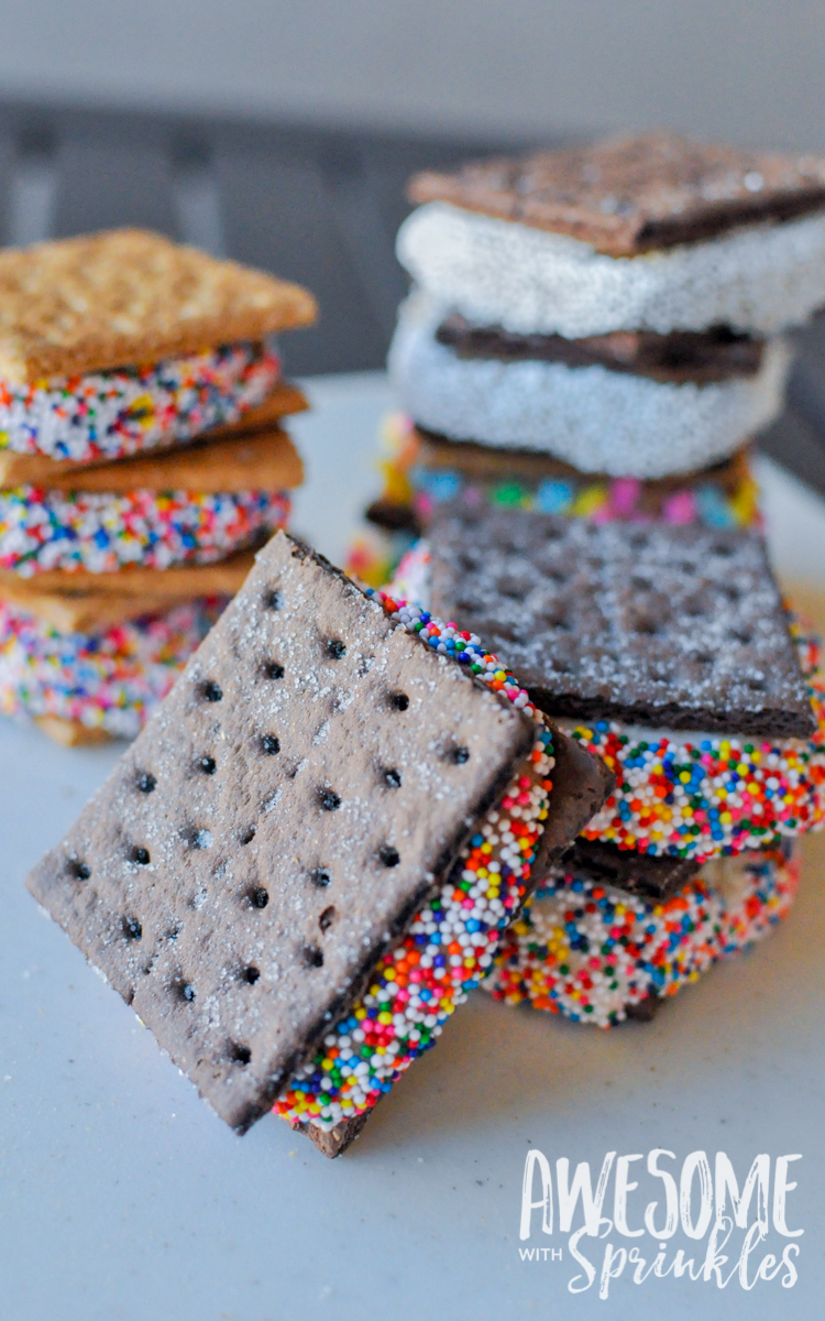 Frozen Frosting Sandwich Cookies | Awesome with Sprinkles