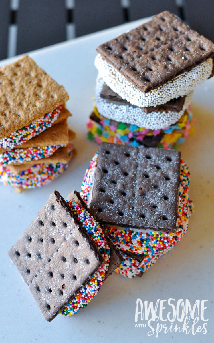 Frozen Frosting Sandwich Cookies | Awesome with Sprinkles