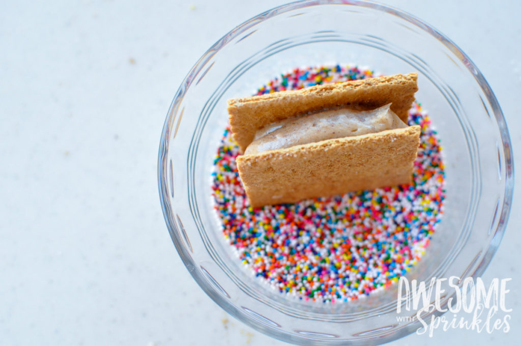 Frozen Frosting Sandwich Cookies | Awesome with Sprinkles