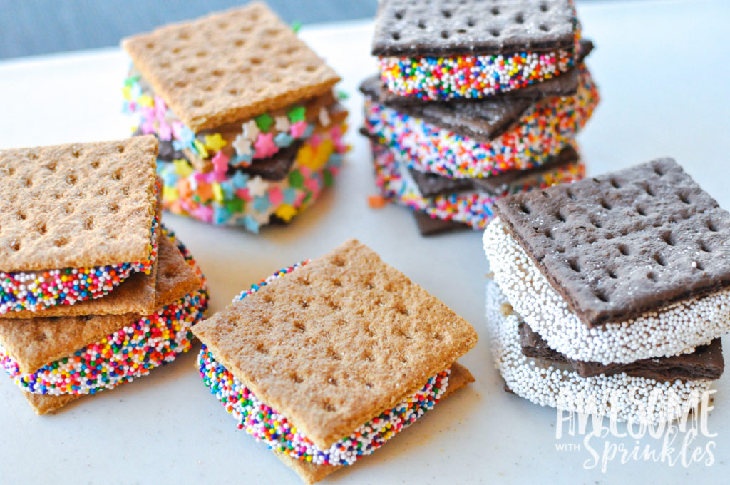 Frozen Frosting Sandwich Cookies | Awesome with Sprinkles