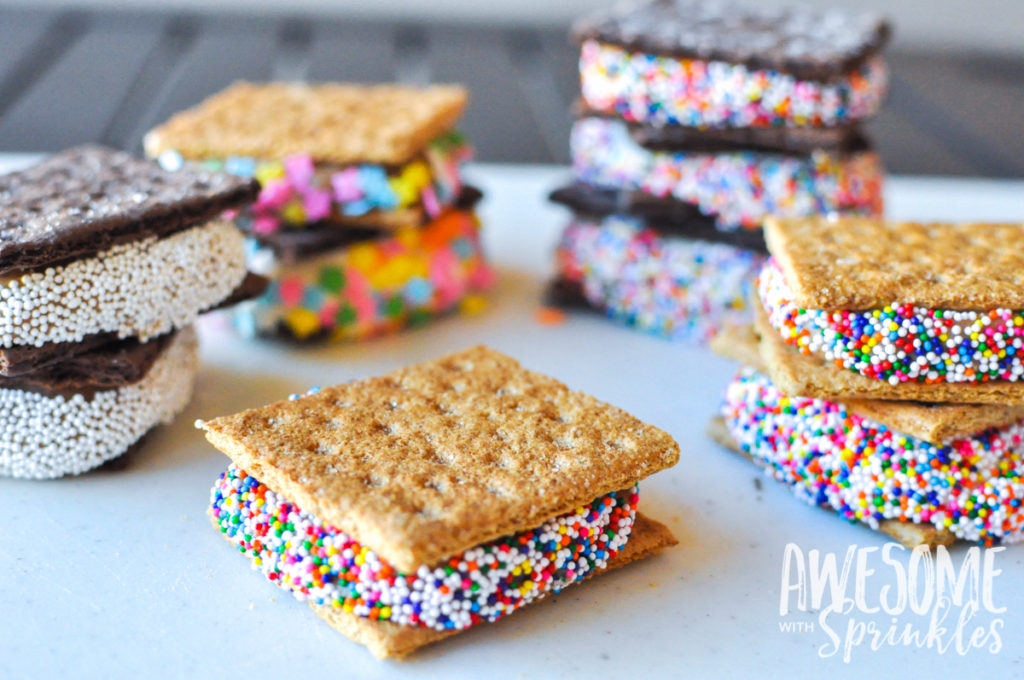 Frozen Frosting Sandwich Cookies | Awesome with Sprinkles