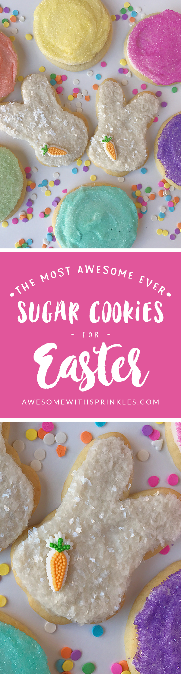 The Most Awesome Ever Sugar Cookies for Easter | Awesome with Sprinkles