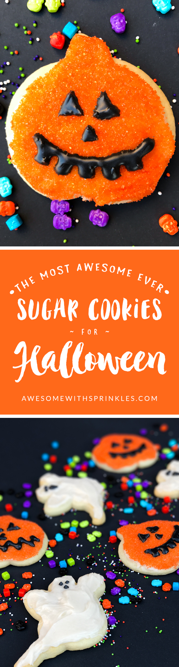 The Most Awesome Ever Sugar Cookies for Halloween | Awesome with Sprinkles