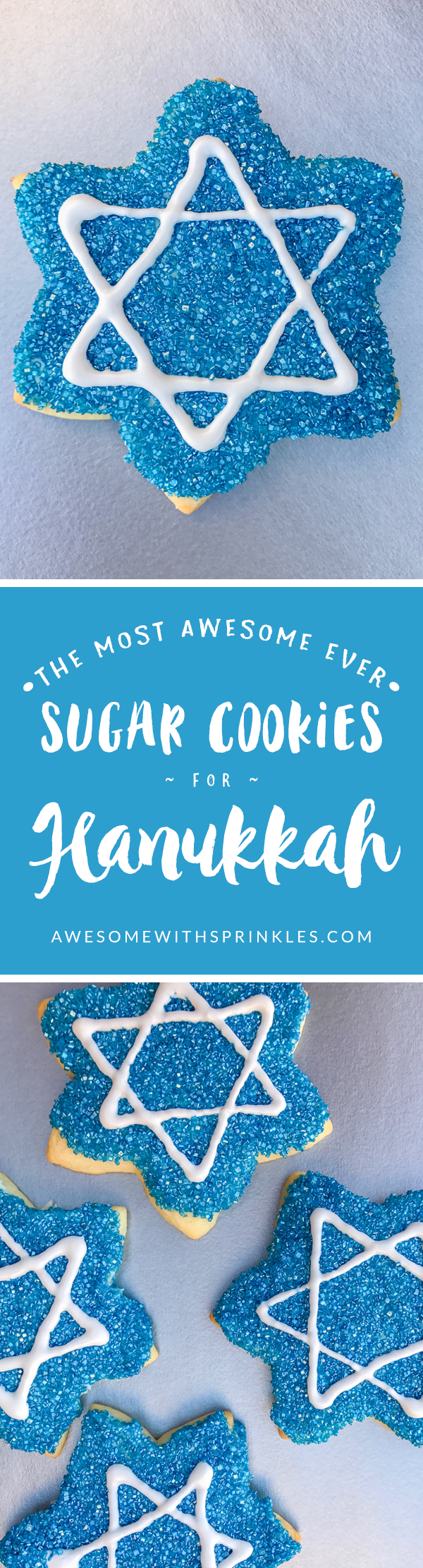 The Most Awesome Ever Sugar Cookies for Hanukkah | Awesome with Sprinkles