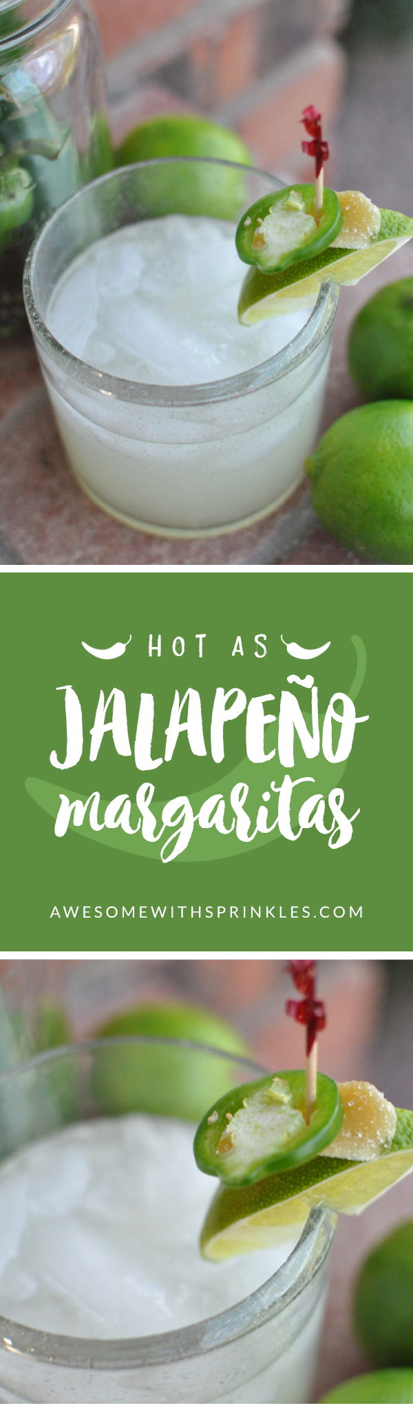 This perfect and perfectly simple margarita recipe is the only one you'll ever need. Kick it up a notch with sweet & spicy jalapeño simple syrup. Cheers!