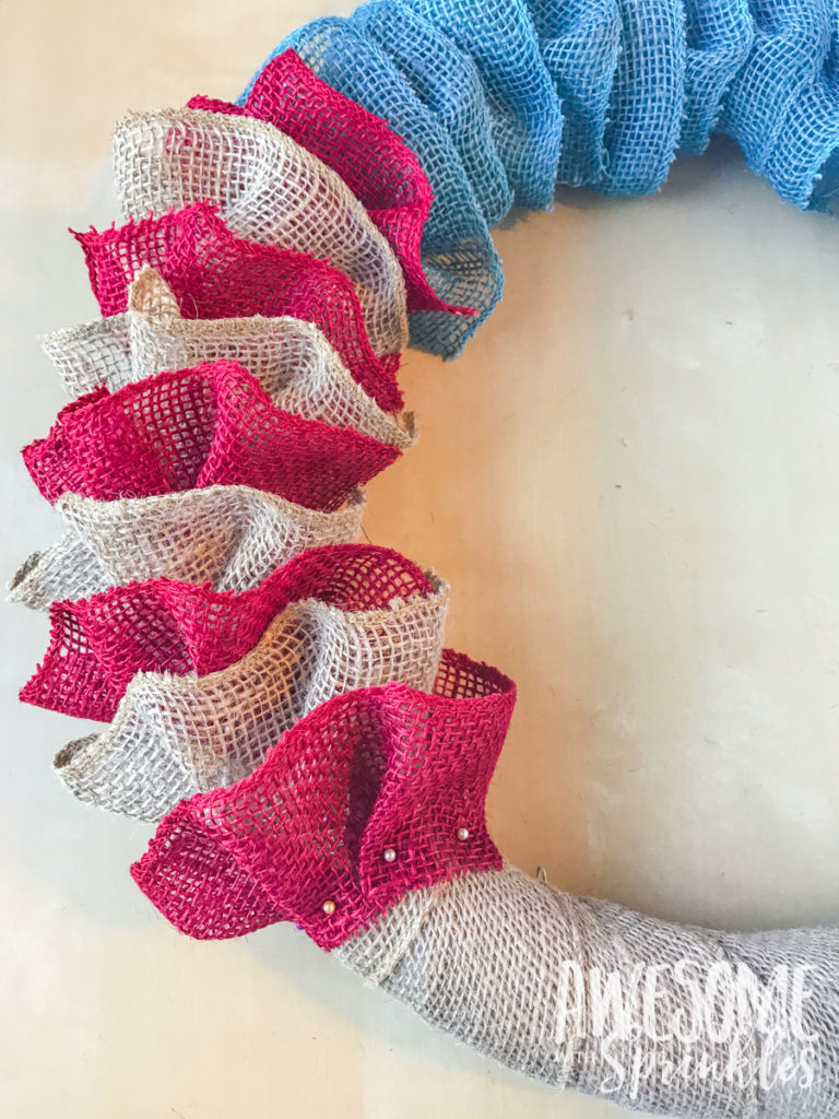 Flag Burlap Ruffle Wreath | Awesome with Sprinkles