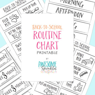 Back-to-School Printable Routine Chart