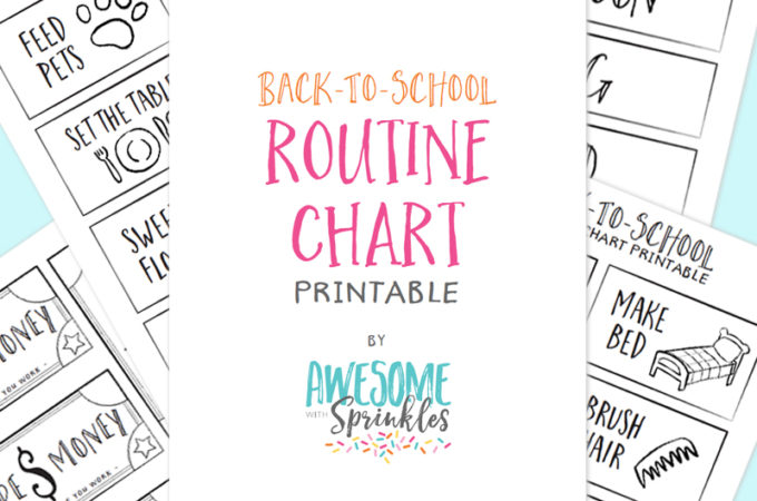 Download and print this handy routine chart! Just in time for Back-to-School!