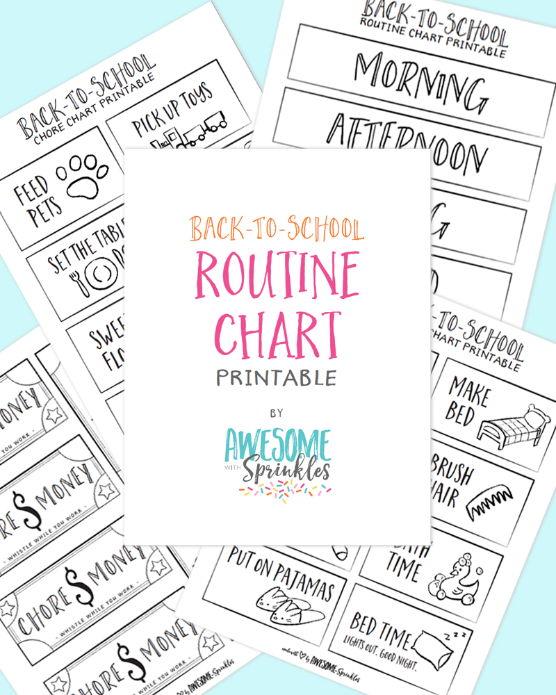 Back To School Routine Chart