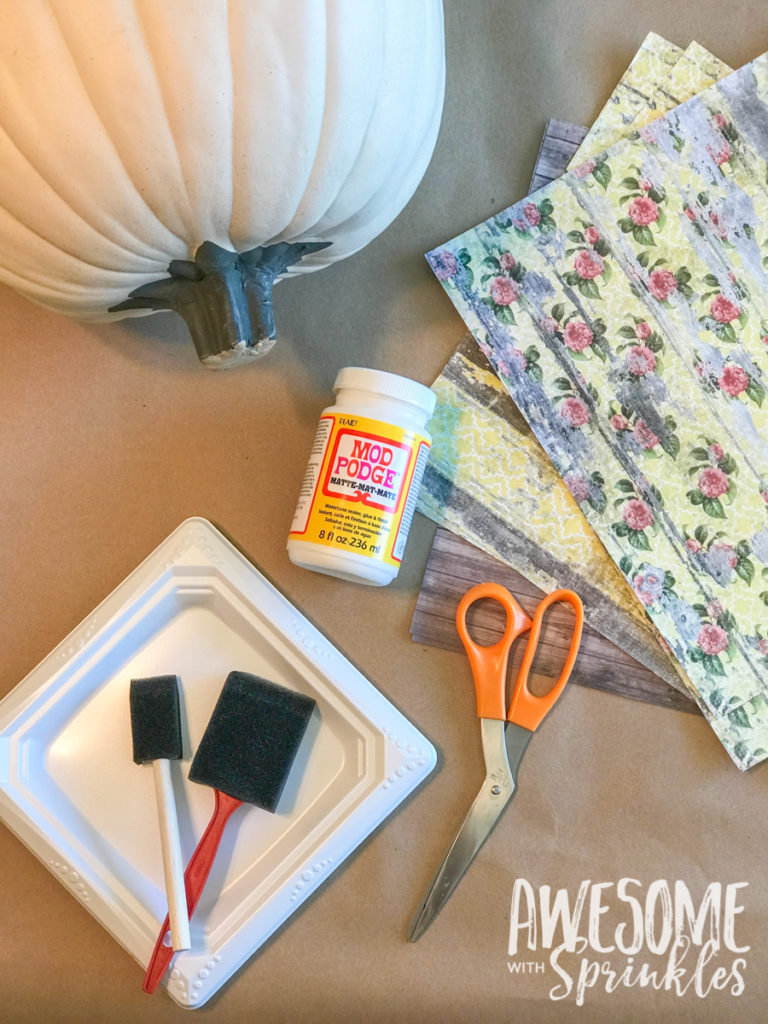 Decoupage Pumpkin Craft | Awesome with Sprinkles