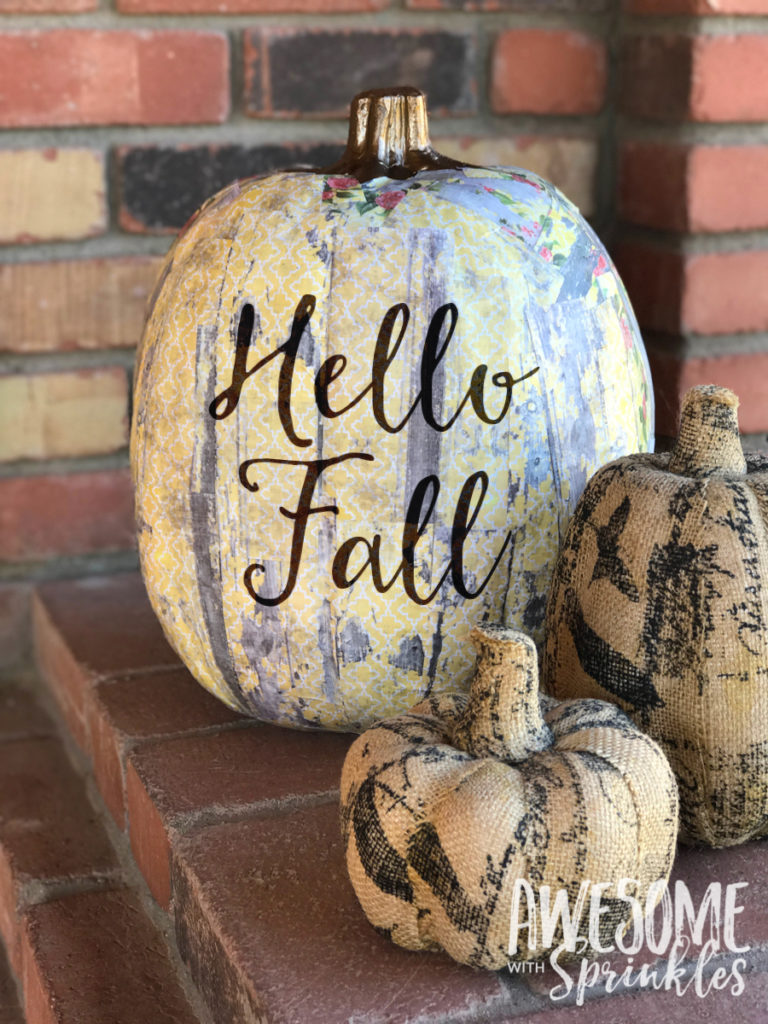 Decoupage Pumpkin Craft | Awesome with Sprinkles