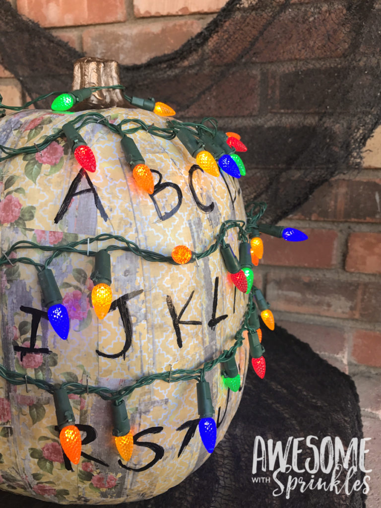 Stranger Things Alphabet Wall Pumpkin | Awesome with Sprinkles