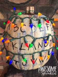 Stranger Things Alphabet Wall Pumpkin | Awesome with Sprinkles