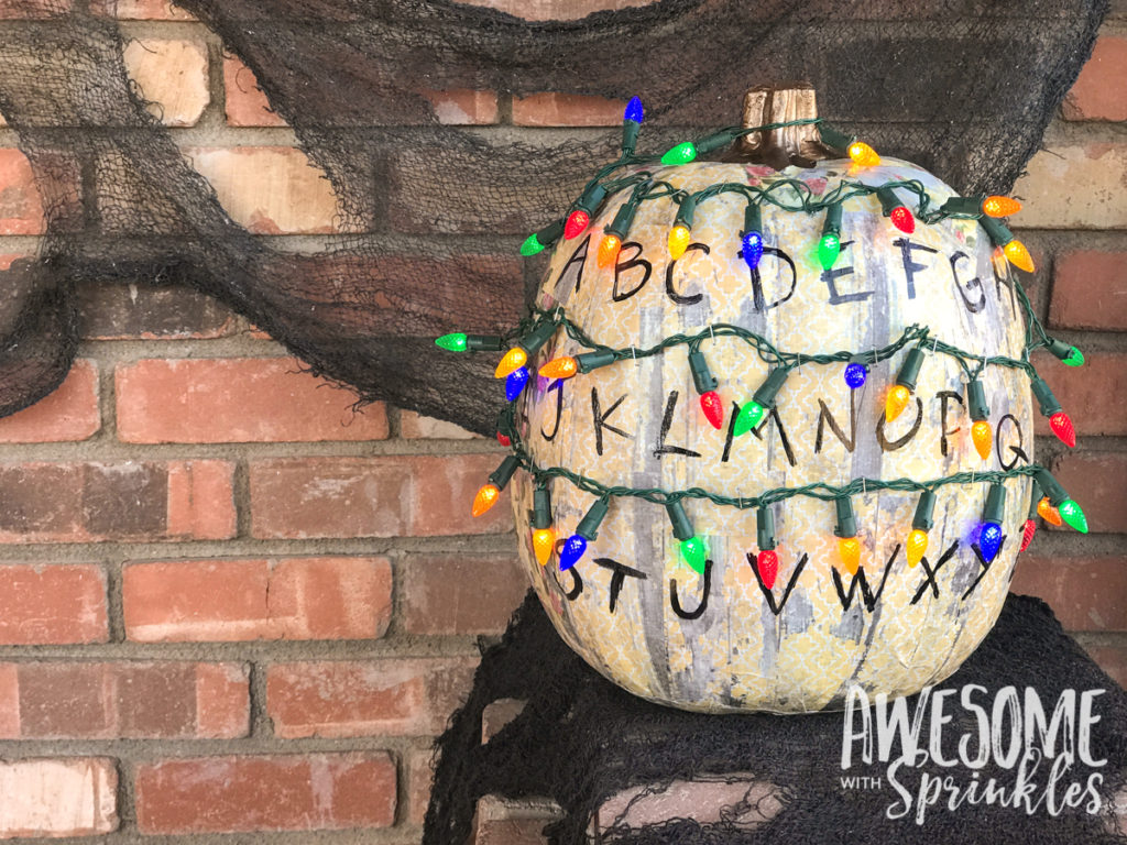 Stranger Things Alphabet Wall Pumpkin | Awesome with Sprinkles