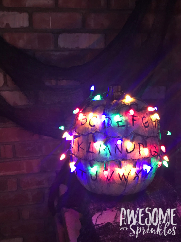 Stranger Things Alphabet Wall Pumpkin | Awesome with Sprinkles