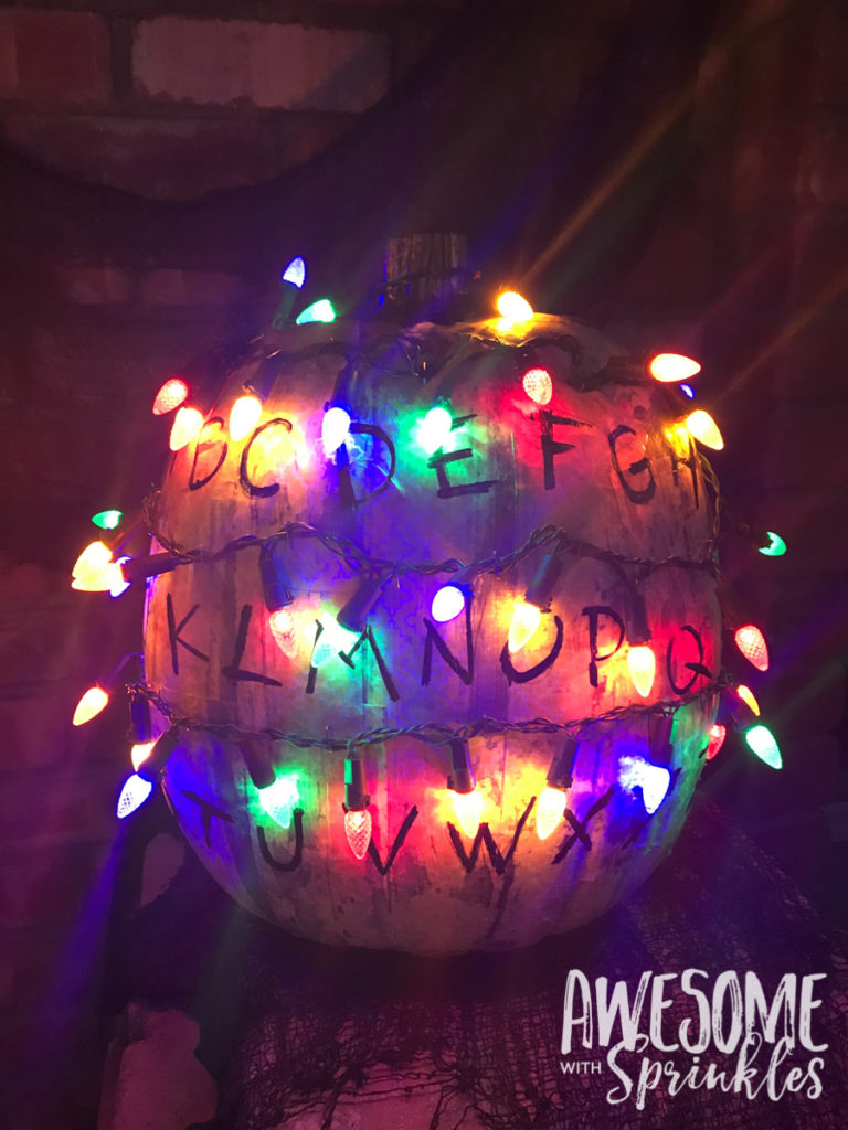 Stranger Things Alphabet Wall Pumpkin | Awesome with Sprinkles