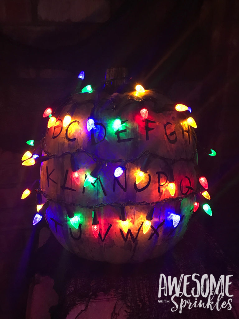 Stranger Things Alphabet Wall Pumpkin | Awesome with Sprinkles