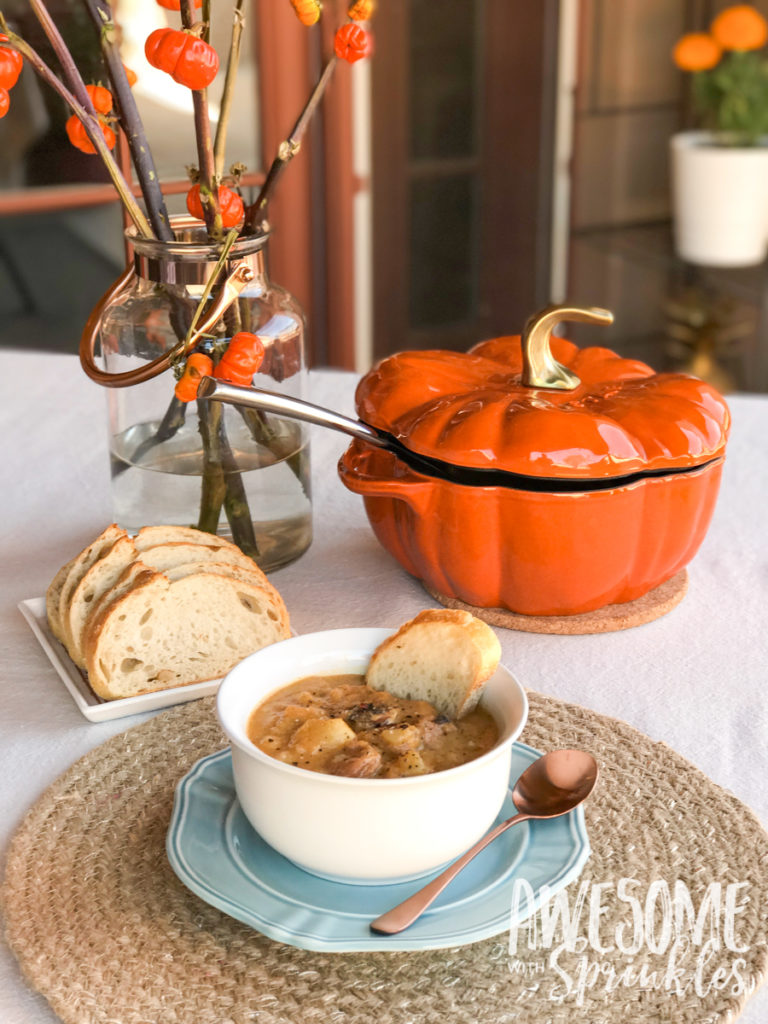 Hearty Harvest Soup with Apple, Pumpkin, Potato and Sausage | Awesome with Sprinkles