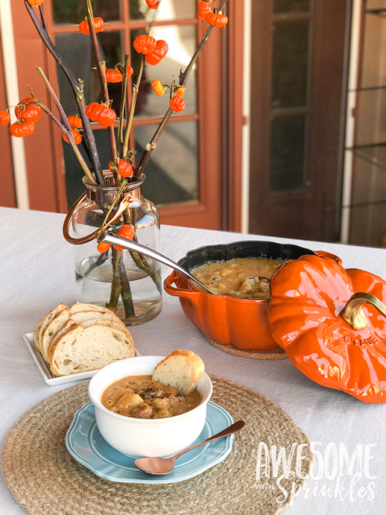 Hearty Harvest Soup with Apple, Pumpkin, Potato and Sausage | Awesome with Sprinkles