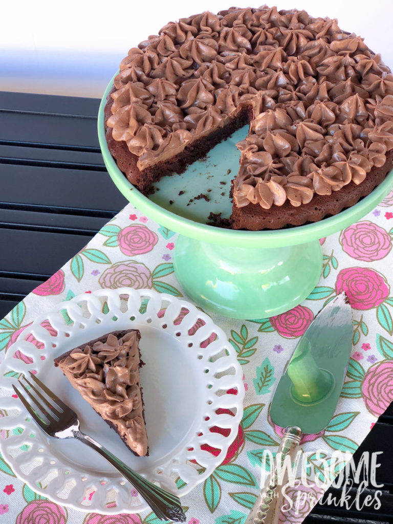 Flourless Chocolate Cake with Nutella Mousse | Awesome with Sprinkles