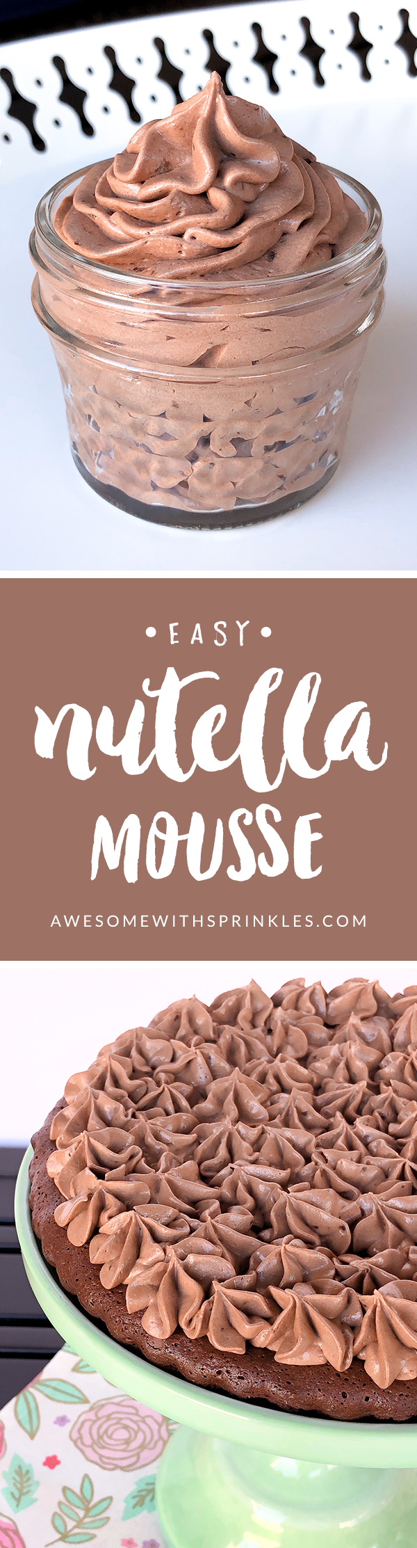 Easy Nutella Mousse | Awesome with Sprinkles