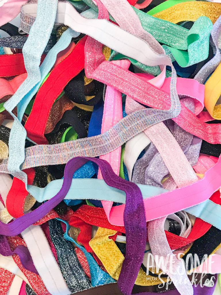 DIY Easy No-Crease Hair Ties with Foldover Elastic | Awesome with Sprinkles