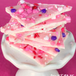 Strawberry Swirl White Chocolate Bark