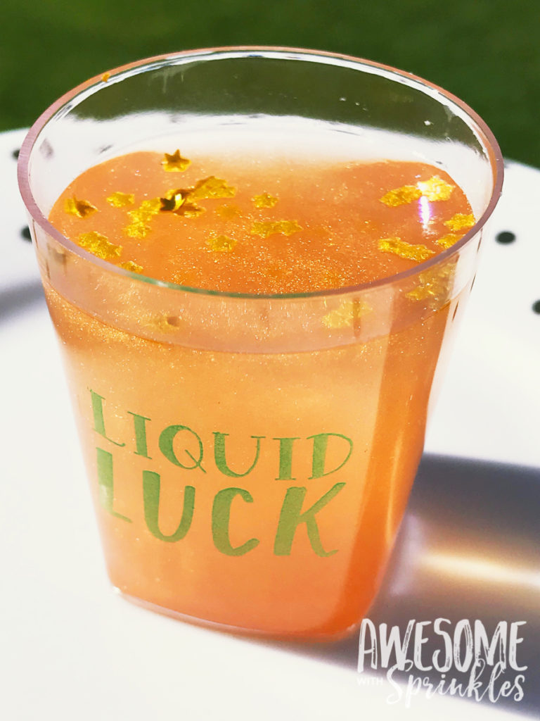 Butterscotch "Liquid Luck" Jelly Shots | Awesome with Sprinkles