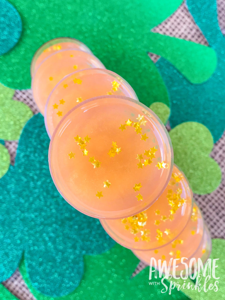 Butterscotch "Liquid Luck" Jelly Shots | Awesome with Sprinkles