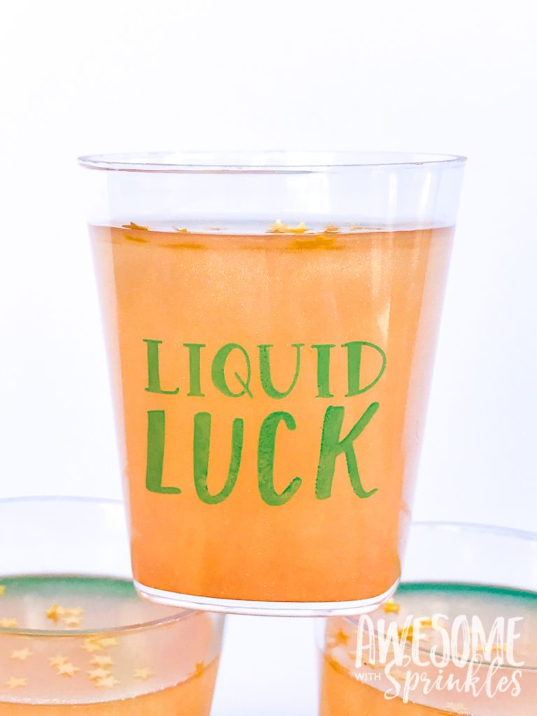 Butterscotch "Liquid Luck" Jelly Shots | Awesome with Sprinkles