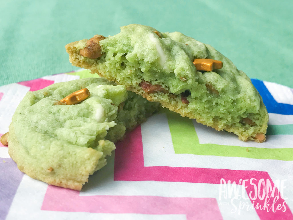 White Chocolate Pistachio Cookies | Awesome with Sprinkles