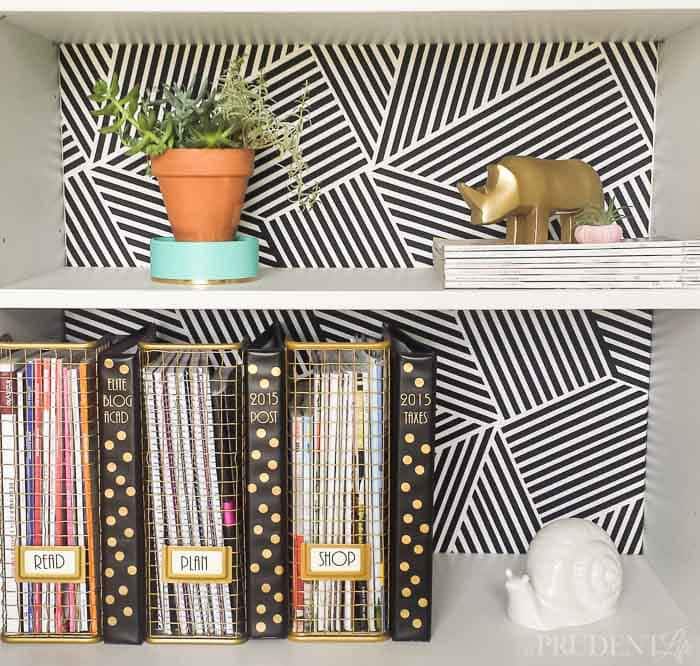 Easy DIY Decor Ideas - Patterned Bookcase Background